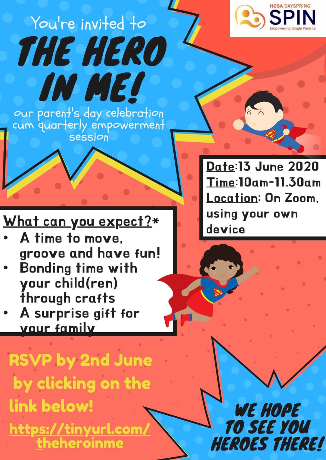 2020 Parent’s Day celebration – The Hero in Me! – HCSA Spin